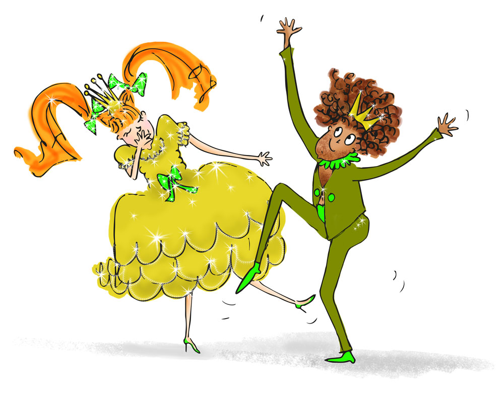 The princess and the frog prince dance